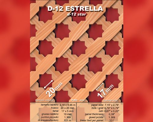 Celosía D-12 estrella