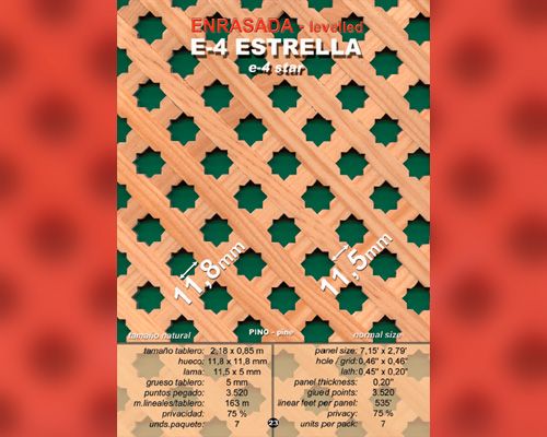 Celosía E-4 estrella