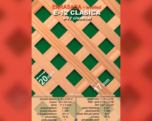 Celosía E-12 clásica